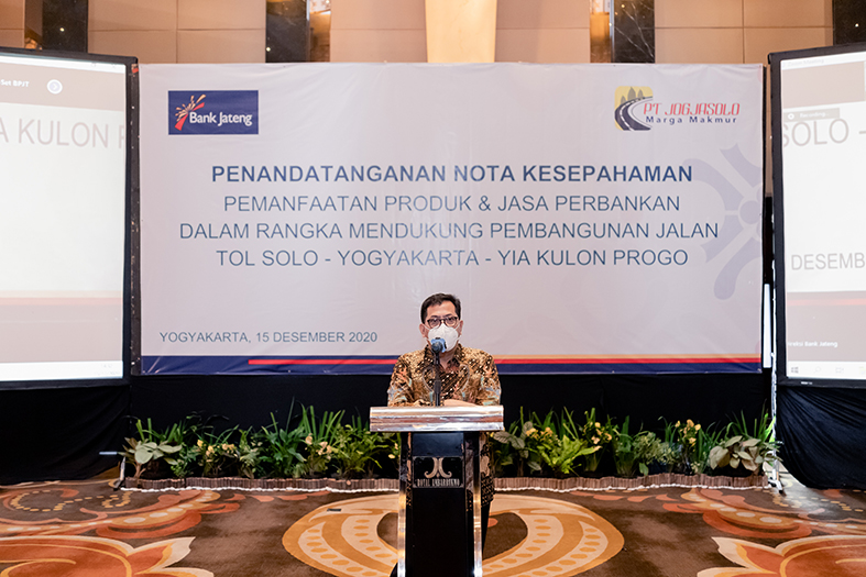 Sambutan oleh Direktur Utama PT JMM, Bapak Adrian Priohutomo.