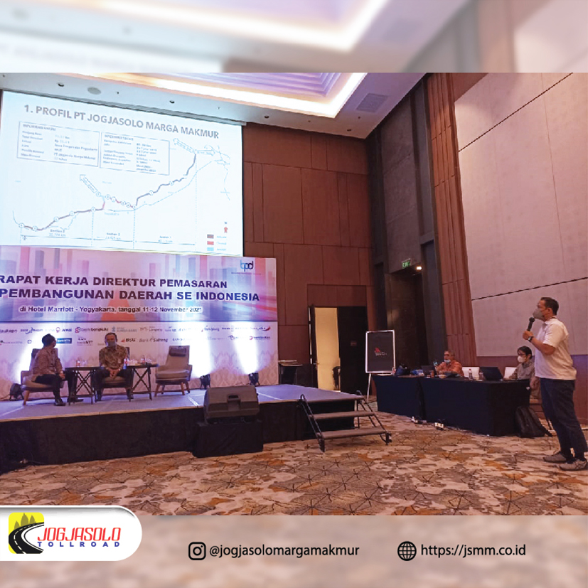 Pada kesempatan tersebut Direktur Teknik JMM Pristi Wahyono yang didampingi General Manager Legal JMM Ibrahim Mamesah menyampaikan paparan tentang Perkembangan Proyek Tol Jogja - Solo. Dari beberapa pertanyaan yang diajukan oleh peserta Raker pada sesi tanya jawab, tampak antusiasme peserta yang menyiratkan harapan serta dukungan positif terhadap kelancaran dan kesuksesan pelaksanaan pembangunan jalan Tol Solo - Yogyakarta - YIA Kulon progo